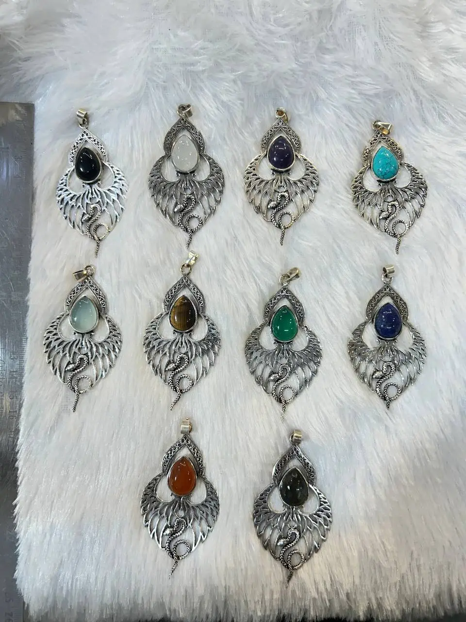 Brass Big Snake Pendant