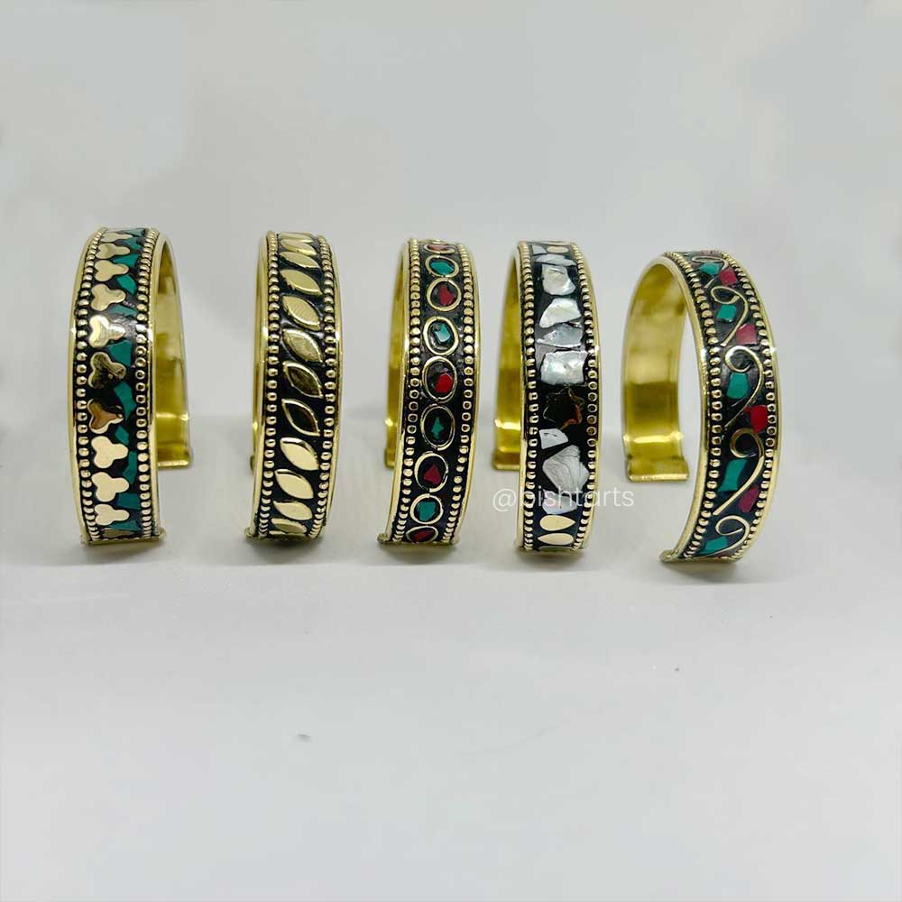 Tibetan work Brass Bangle
