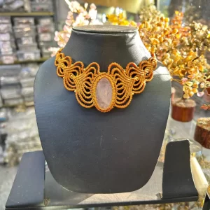 Natural Labradorite Macrame Necklace